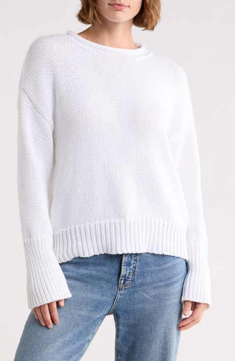 ELIE ELIE TAHARI Rolled Neck Cotton Sweater
