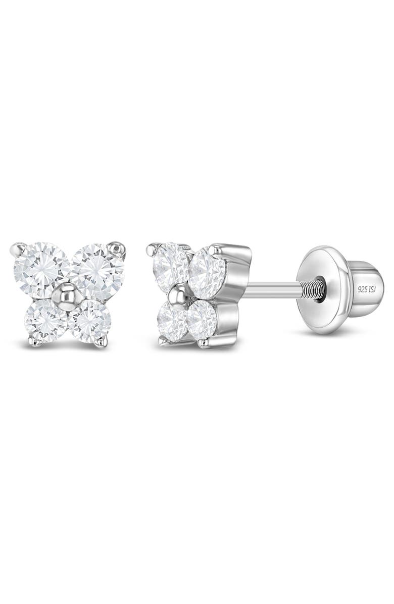 In Season Jewelry Teenie Tiny Butterfly Earrings, Main, color, Silver