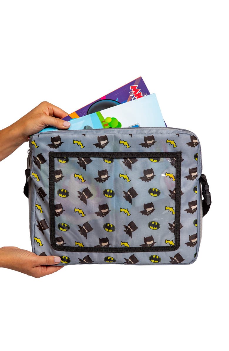 J.L. Childress DC Comics Batman 3-in-1 Travel Tray & iPad Tablet Holder, Car Seat Lap for Toddlers Kids, Alternate, color, Multicolored