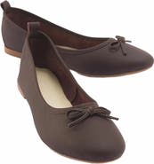Forever & Always Shoes Florence Leather Ballerina Flats