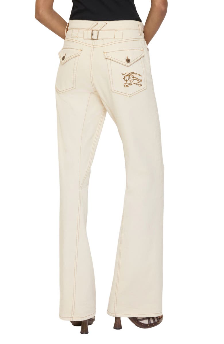 Burberry Donella High Waist Bootcut Jeans, Alternate, color, Ceramic White