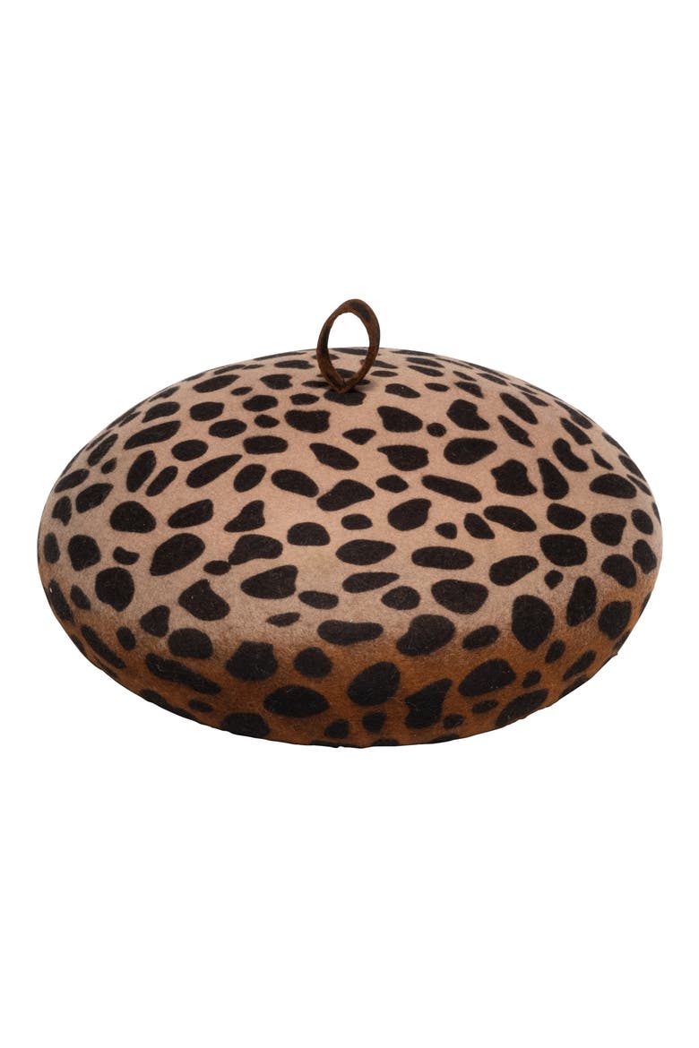 Faye Glitter Wool Beret, Main, color, CAMEL/ BROWN