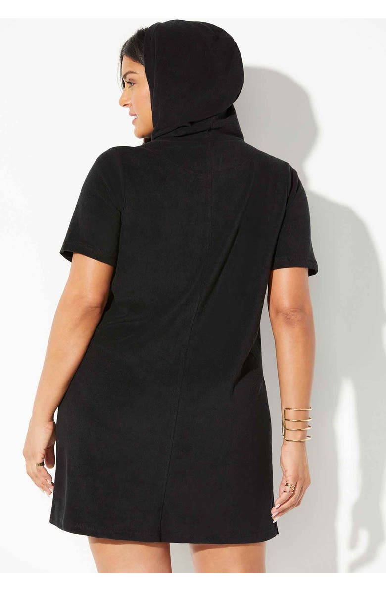 Swimsuits for All Alana Terry Cover Up Hoodie, Alternate, color, Black