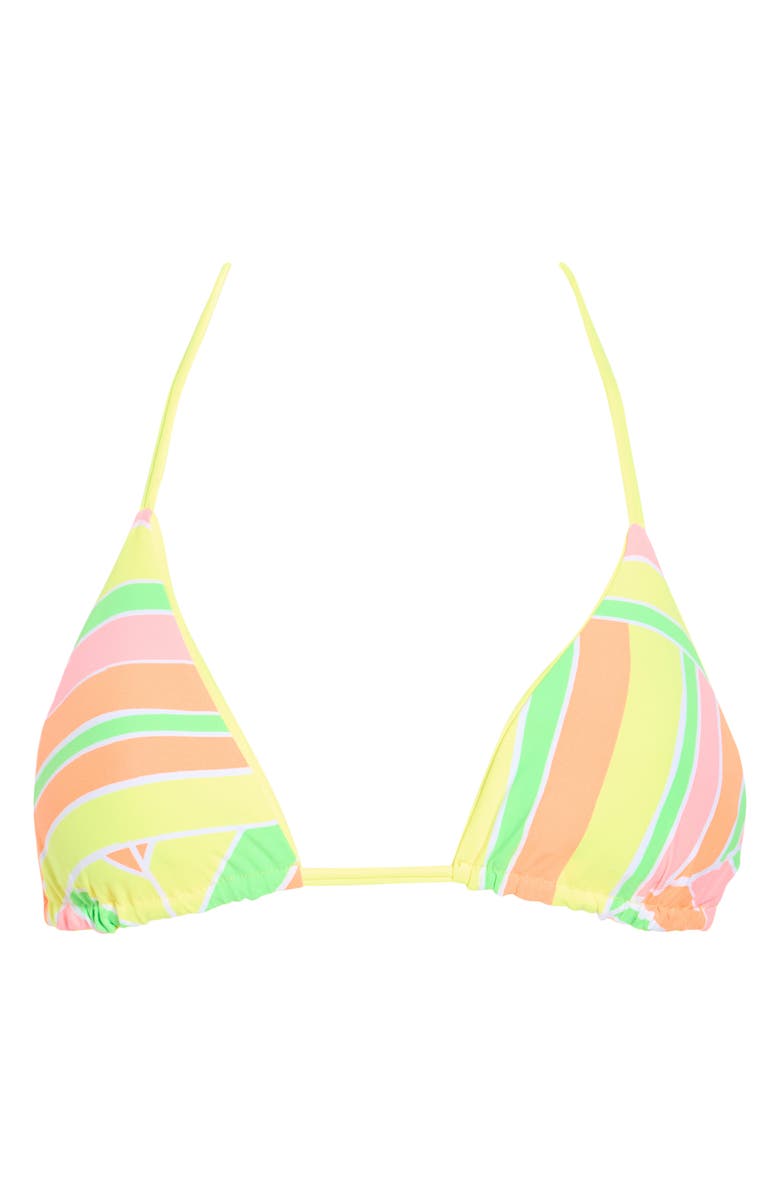 Maaji Balmy Reversible Triangle Bikini Top, Alternate, color, Yellow