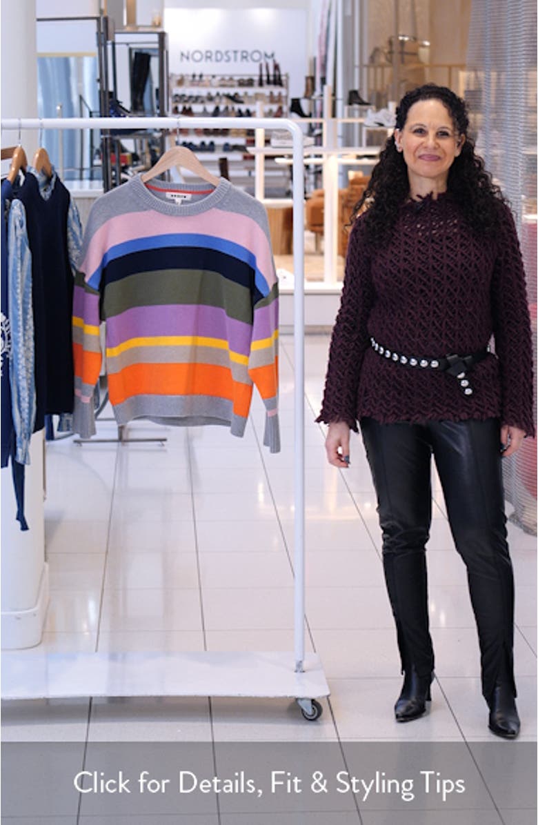 Lucy Relaxed Stripe Cotton Sweater, sales video thumbnail