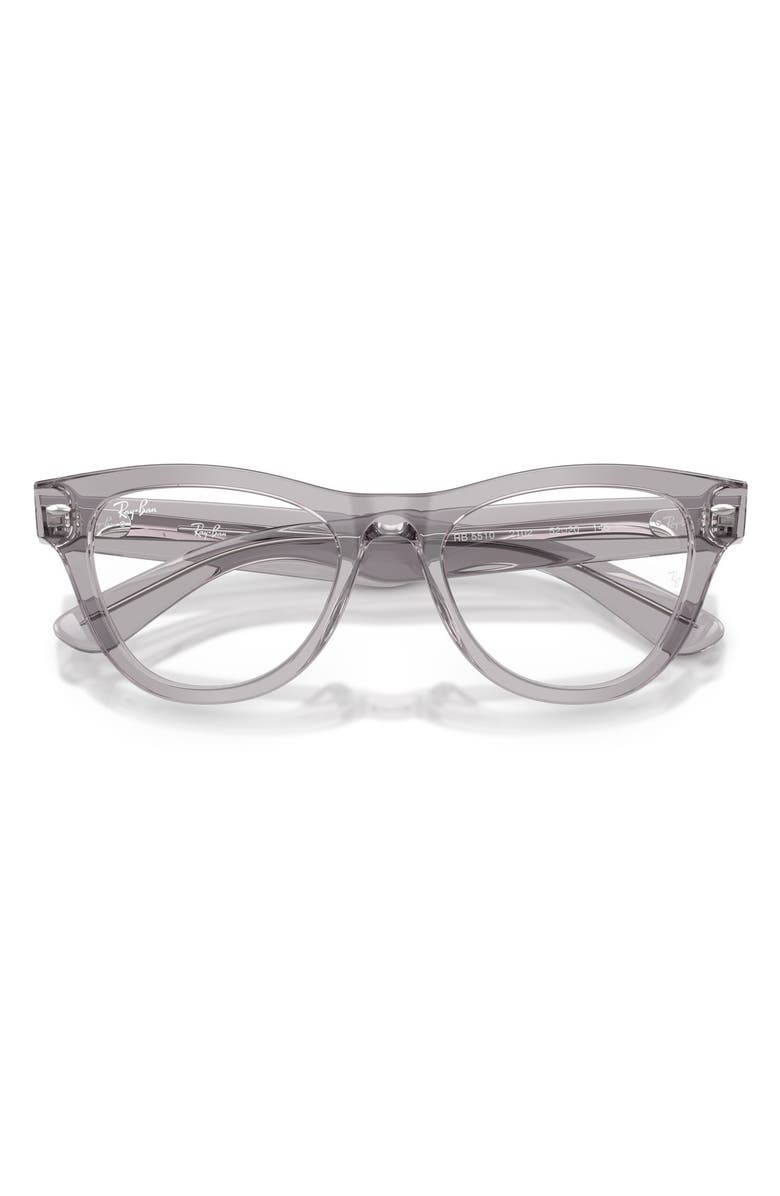 Ray-Ban 50mm Square Optical Glasses, Alternate, color, Grey