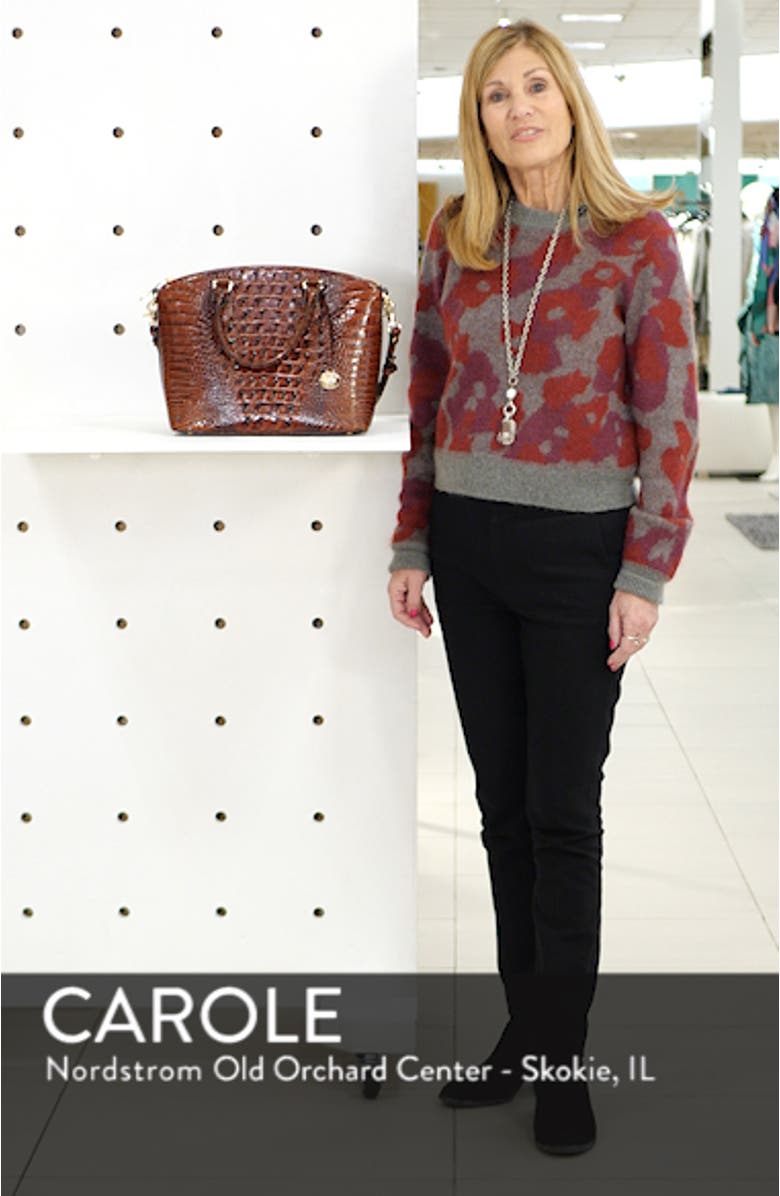 Duxbury Croc Embossed Leather Satchel, sales video thumbnail