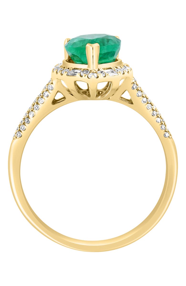 EFFY 14K Yellow Gold, Diamond & Emerald Ring, Alternate, color,