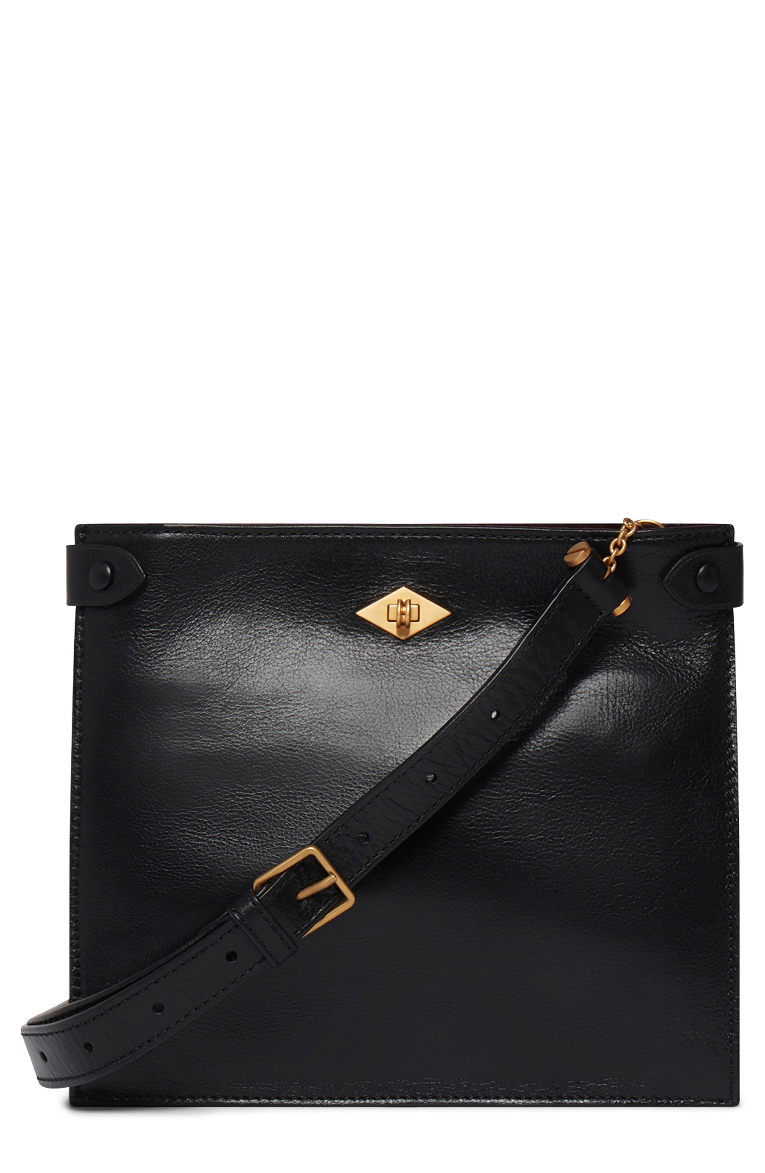 Métier London Stowaway Water Buffalo Leather Crossbody Bag, Main, color, 