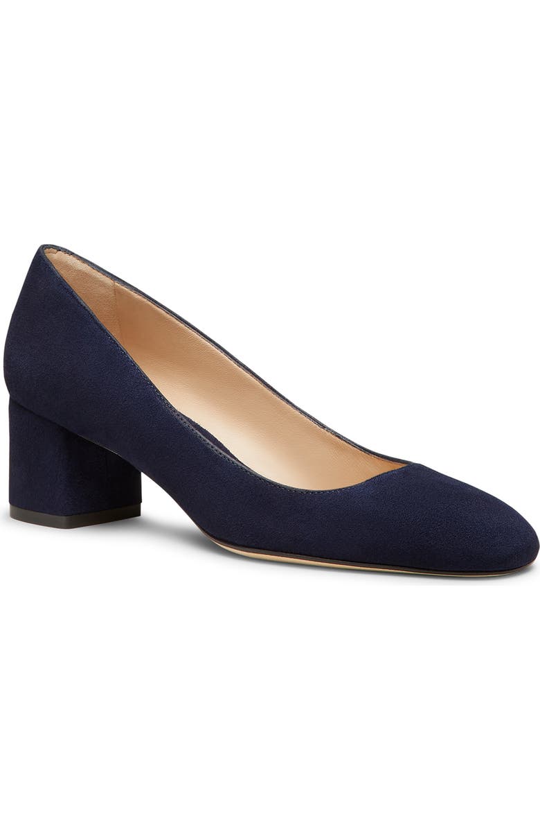 Stuart Weitzman Maeve Block Heel Pump, Main, color, Nice Blue