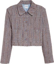ST. JOHN Naomi Crop Tweed Jacket