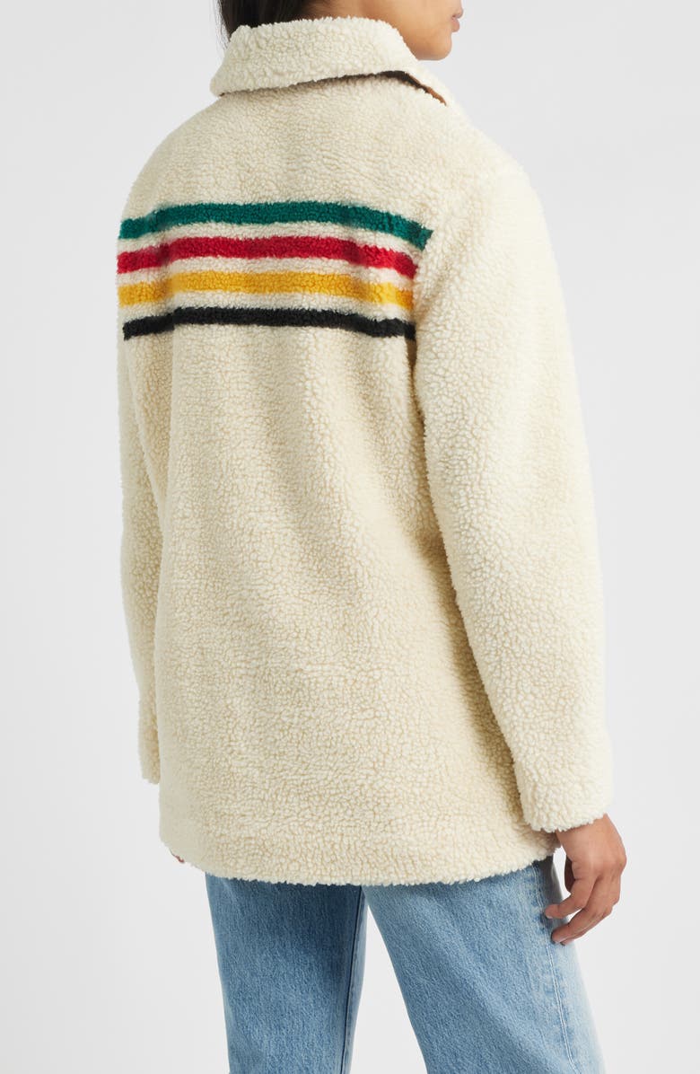 Pendleton Glacier Sunset High Pile Fleece Jacket, Alternate, color, Glacier Ivory