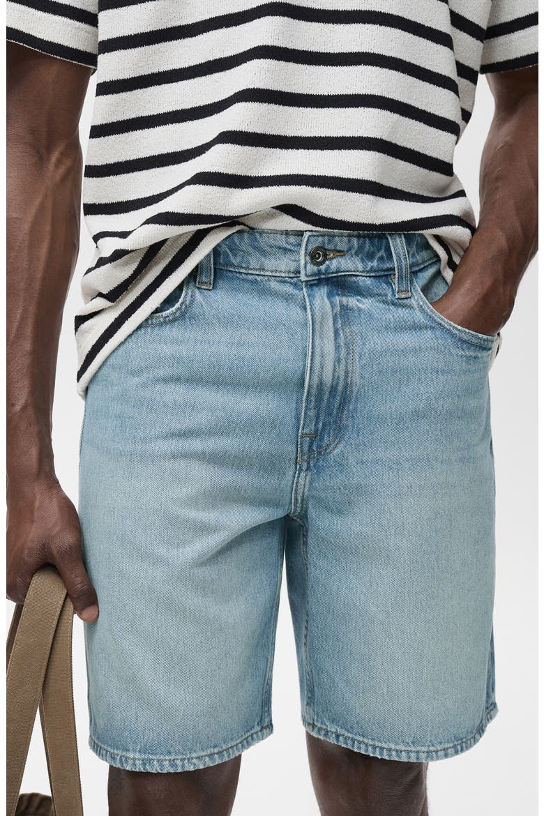Regular Fit Denim Shorts, Alternate, color, MEDIUM BLUE
