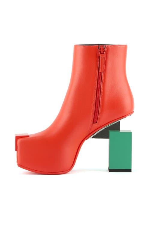 United Nude Cubist Bootie In Orange