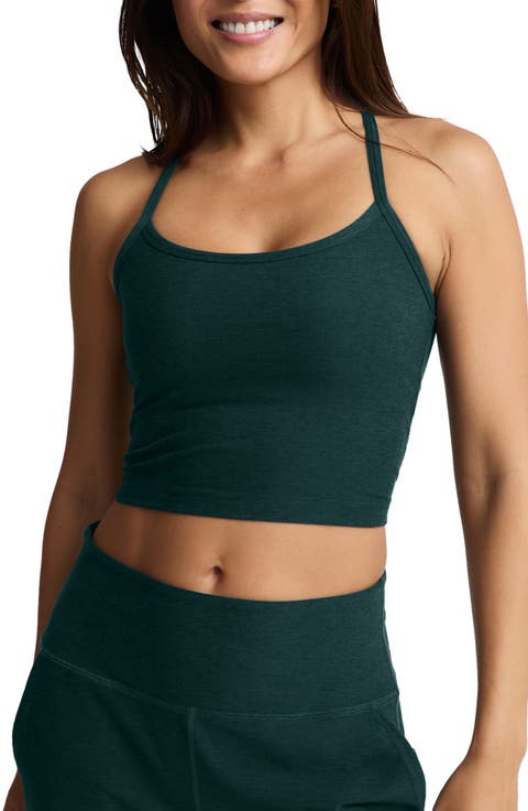 Space Dye Slim Racerback Crop Tank