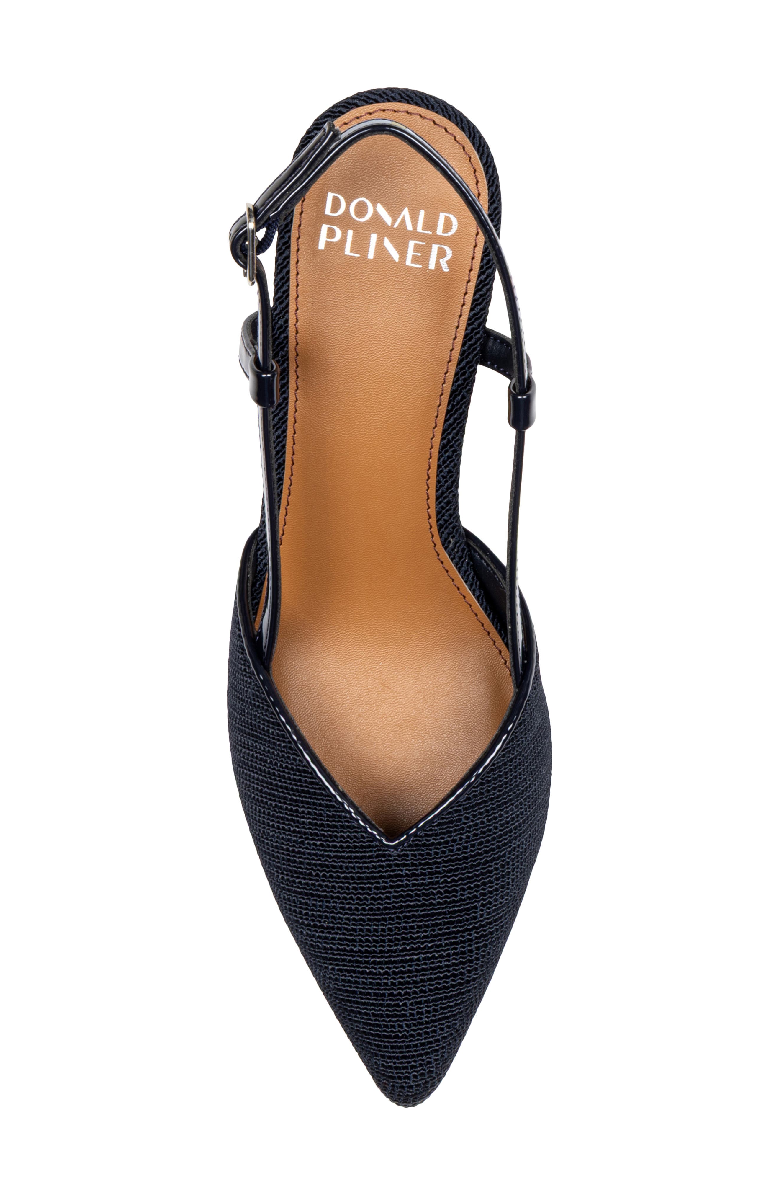 Celline Pointed Toe Slingback Pump, Alternate, color, NAVY