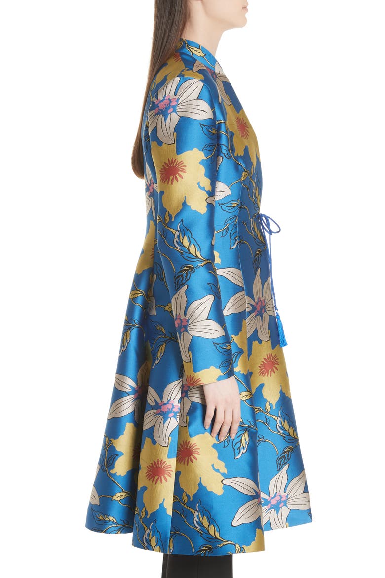 Lily Jacquard Flare Hem Jacket, Alternate, color, BLUE MULTI