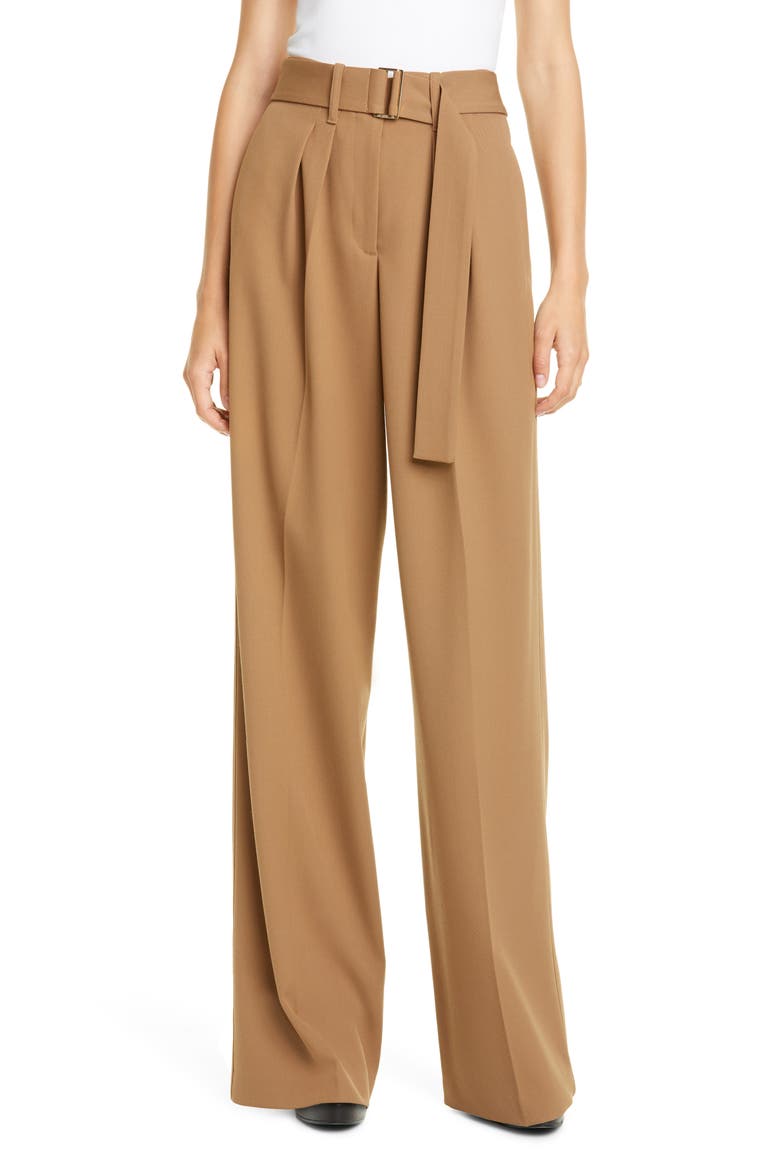 Wide Leg Cotton Blend Chino Pants, Main, color, CORNSTALK