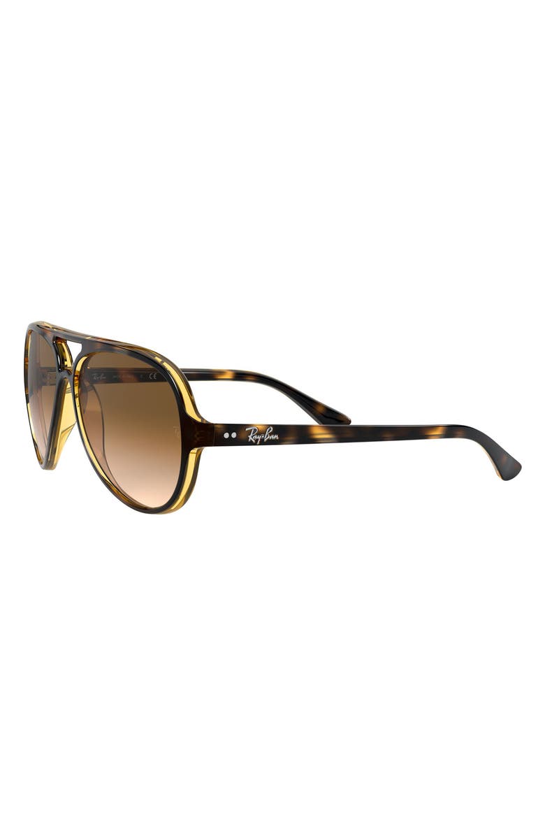 Ray-Ban Cats 5000 59mm Gradient Aviator Sunglasses, Alternate, color, Light Havana
