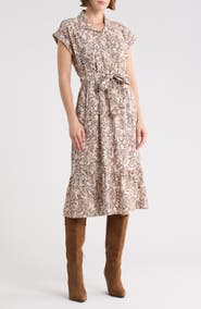 Lucky Brand Belt Midi Shirtdress