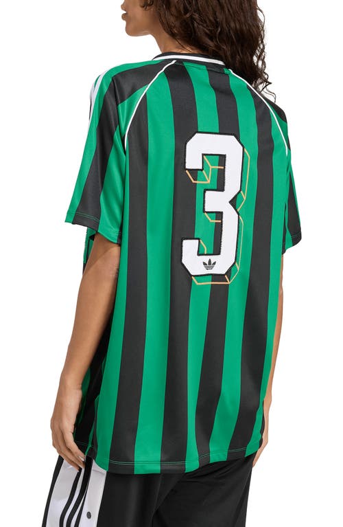 Adidas Originals Stripe Beaded Jersey In Green