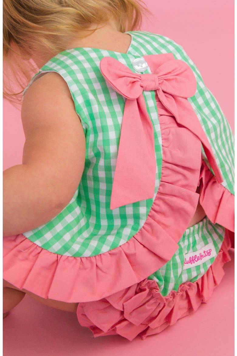 Kids' Gingham Ruffle Swing Tank & Bloomers Set, Alternate, color, GREEN
