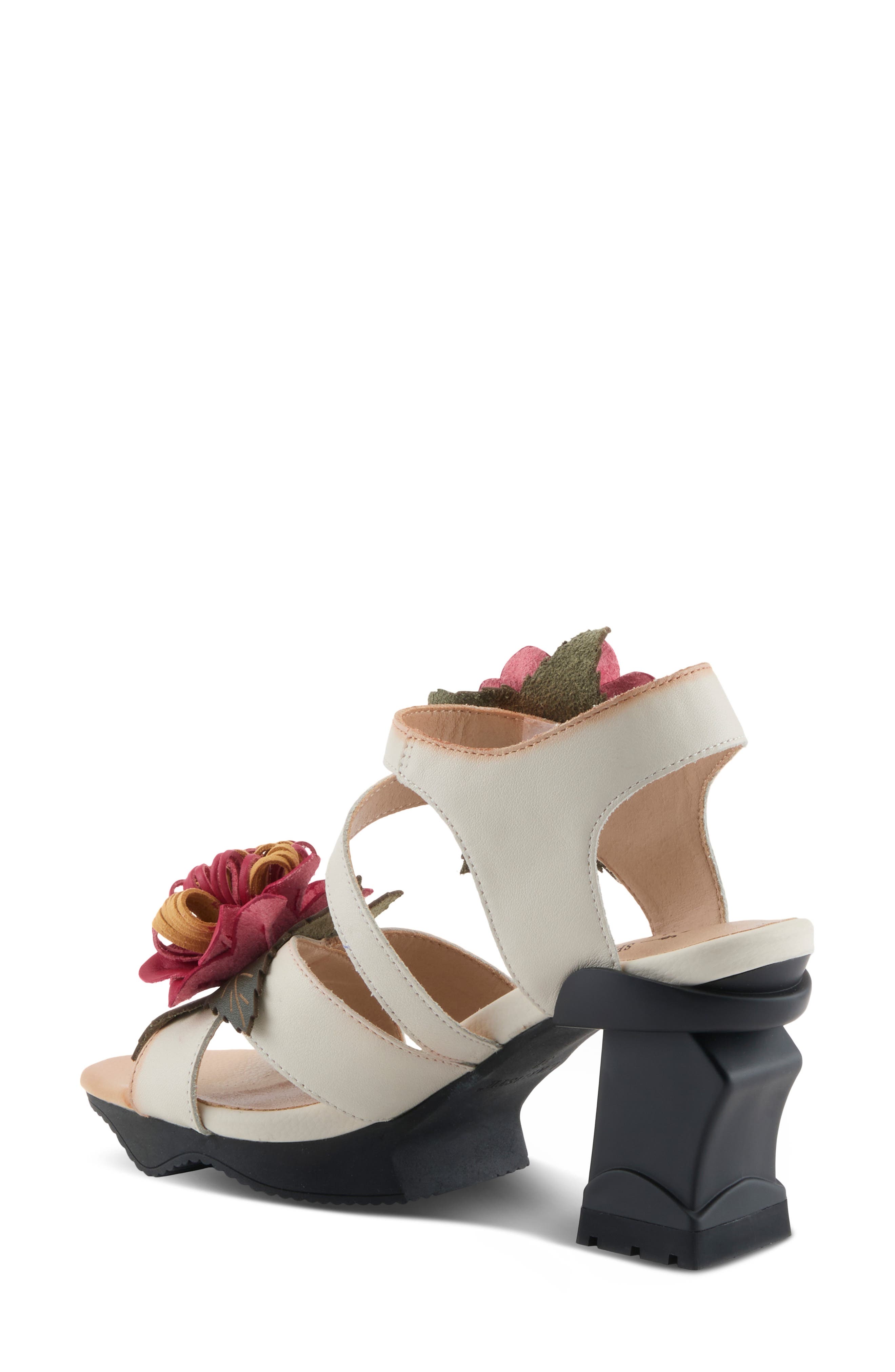 L'Artiste by Spring Step Hooked Ankle Strap Sandal, Alternate, color, Beige Multi