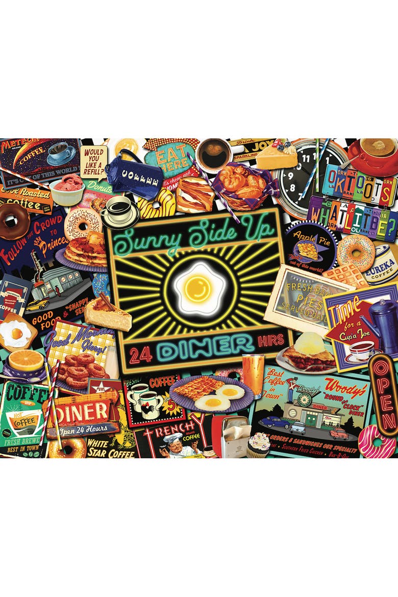Boomer's Favorite Diners by Kate Ward Thacker, 24 x 30 Inches, 1000 Piece Puzzle, Alternate, color, Multicolored