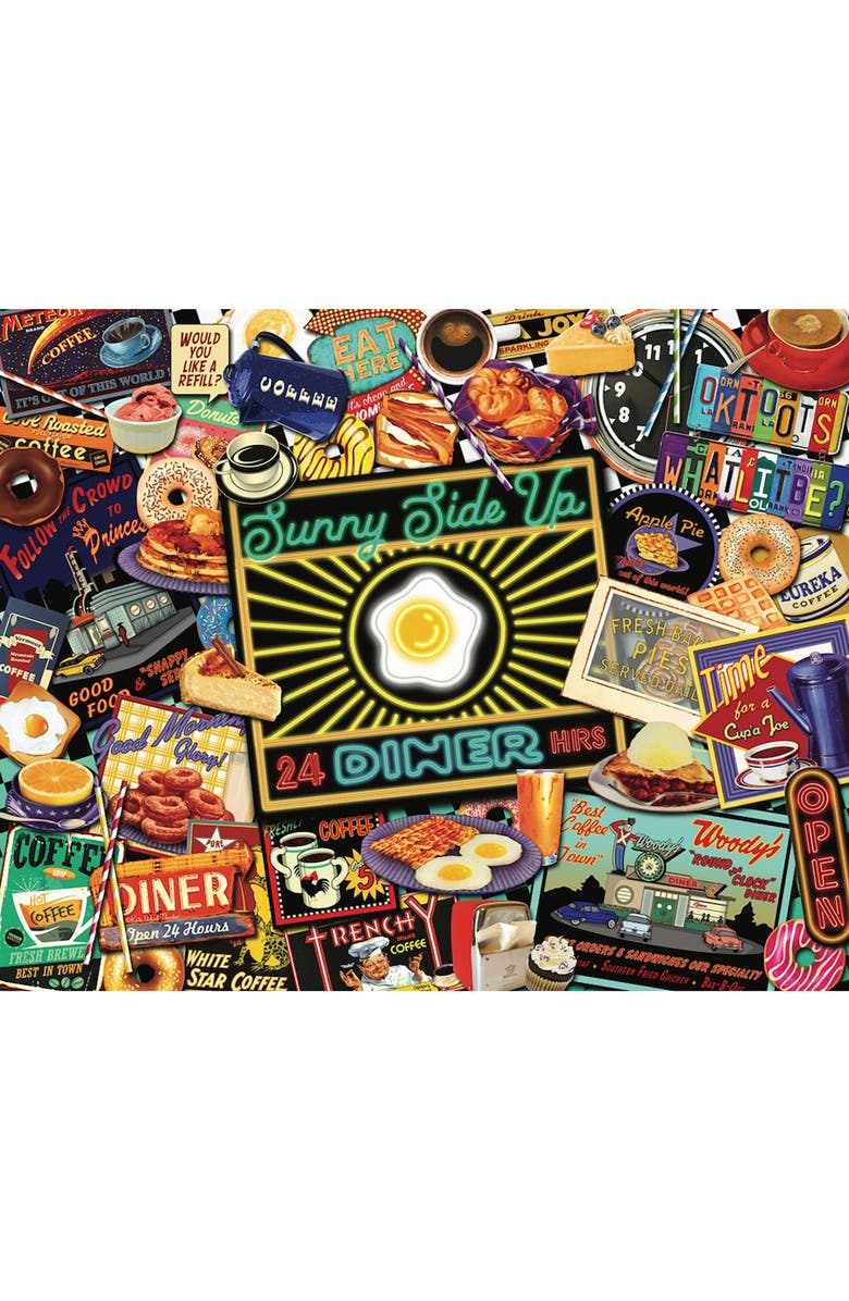 Hart Puzzles Boomer's Favorite Diners by Kate Ward Thacker, 24 x 30 Inches, 1000 Piece Puzzle, Alternate, color, Multicolored