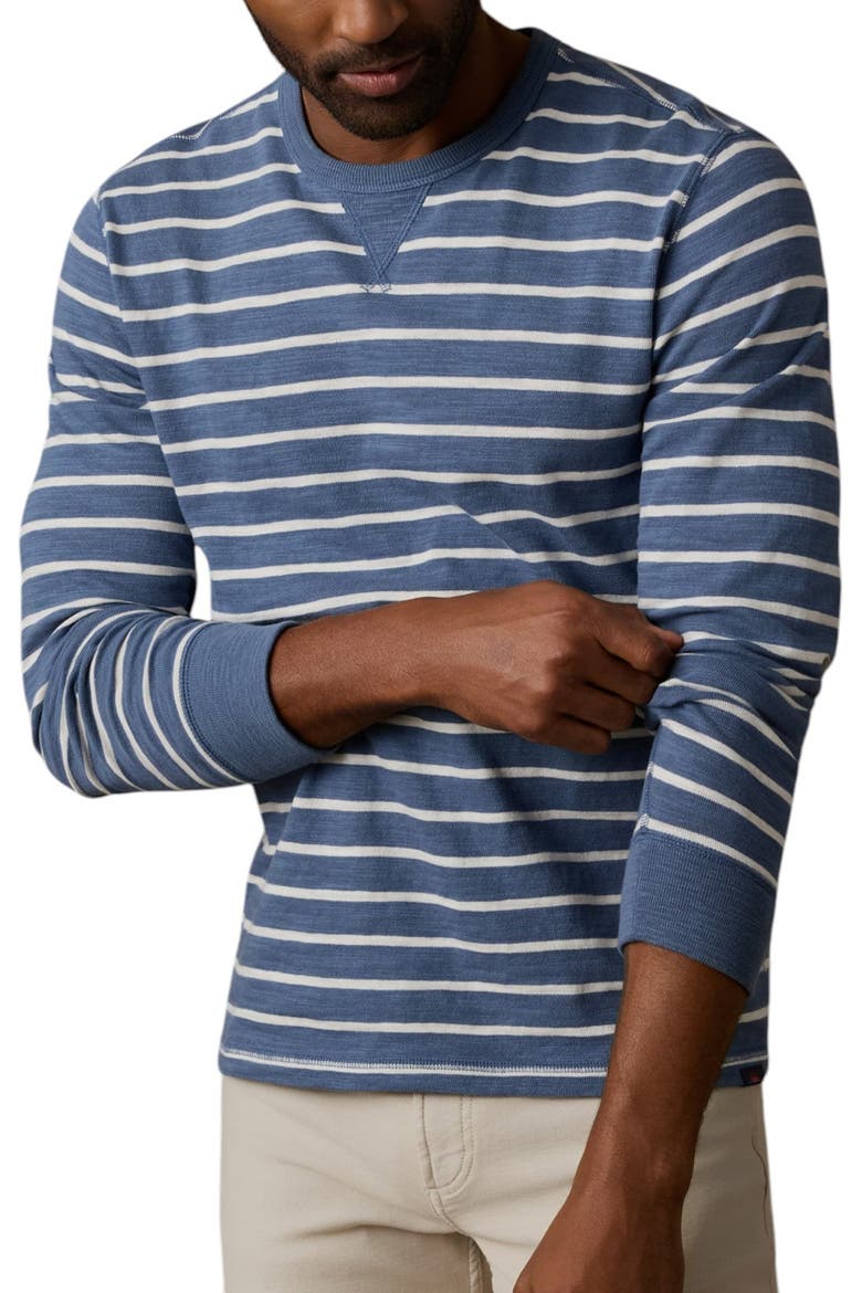 Sunwashed Slub Organic Cotton Knit Top, Main, color, BREAKER BLUE BRETON STRIPE