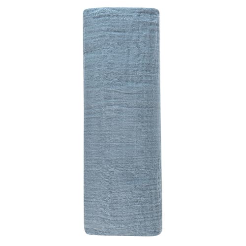 Swaddle Blanket Cotton Muslin 1 Pack In Ocean Blue