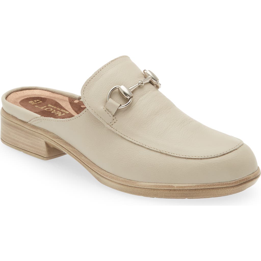 Naot Halny Mule In Soft Ivory Leather