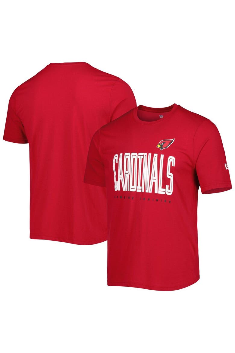 Men's New Era Cardinal Arizona Cardinals Combine Authentic Training Huddle Up T-Shirt, Main, color, Cardinal