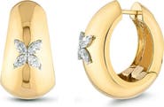 GABI RIELLE CZ Petal Hoop Earrings