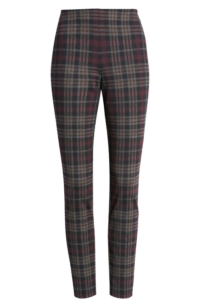 Anne Klein Plaid Slim Fit Ankle Pants, Alternate, color, 