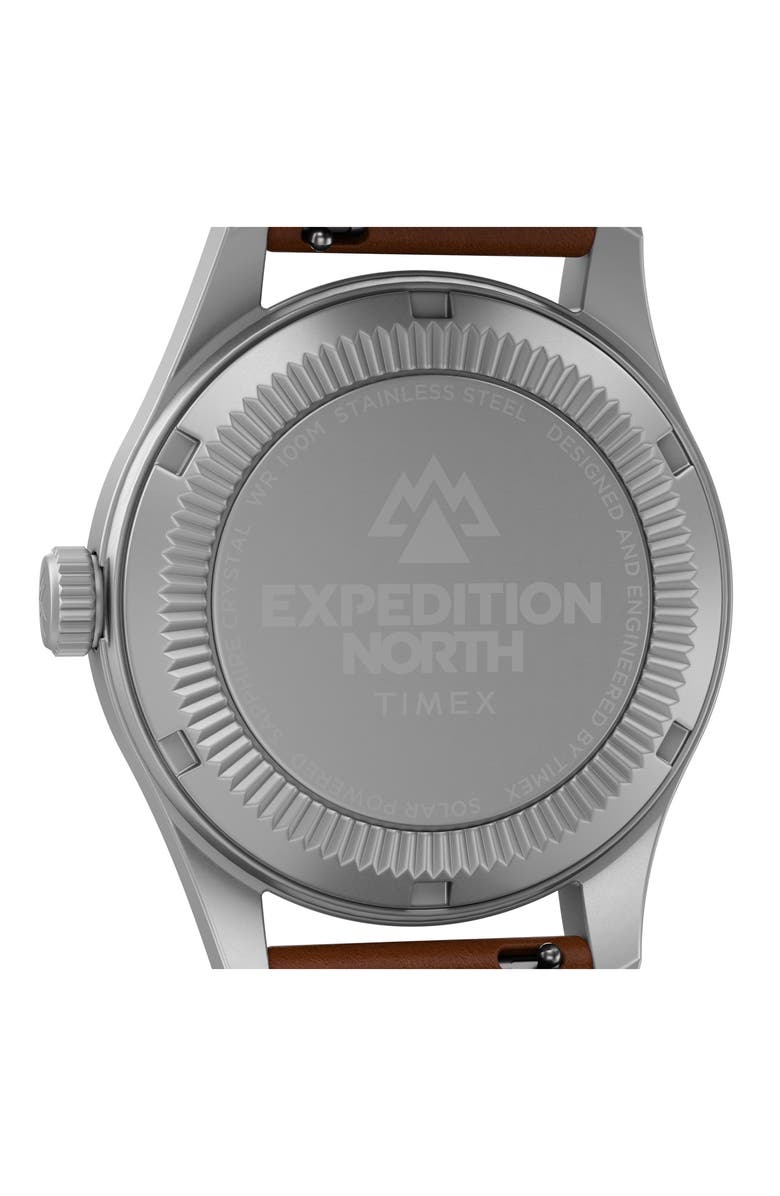 Timex<sup>®</sup> Expedition North Field Post Solar Leather Strap Watch, 36mm, Alternate, color, Tan
