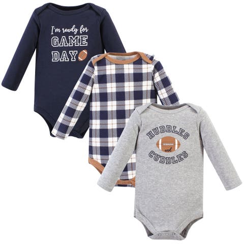 Cotton Long-Sleeve Bodysuits 3-Pack (Baby)