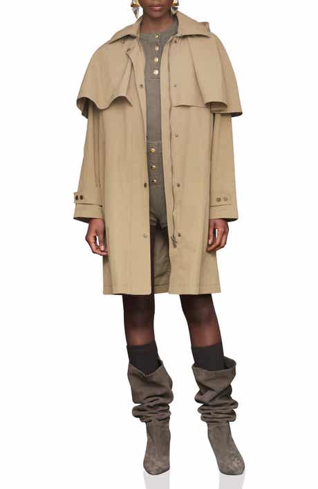 Avec Les Filles Hooded Cape Raincoat