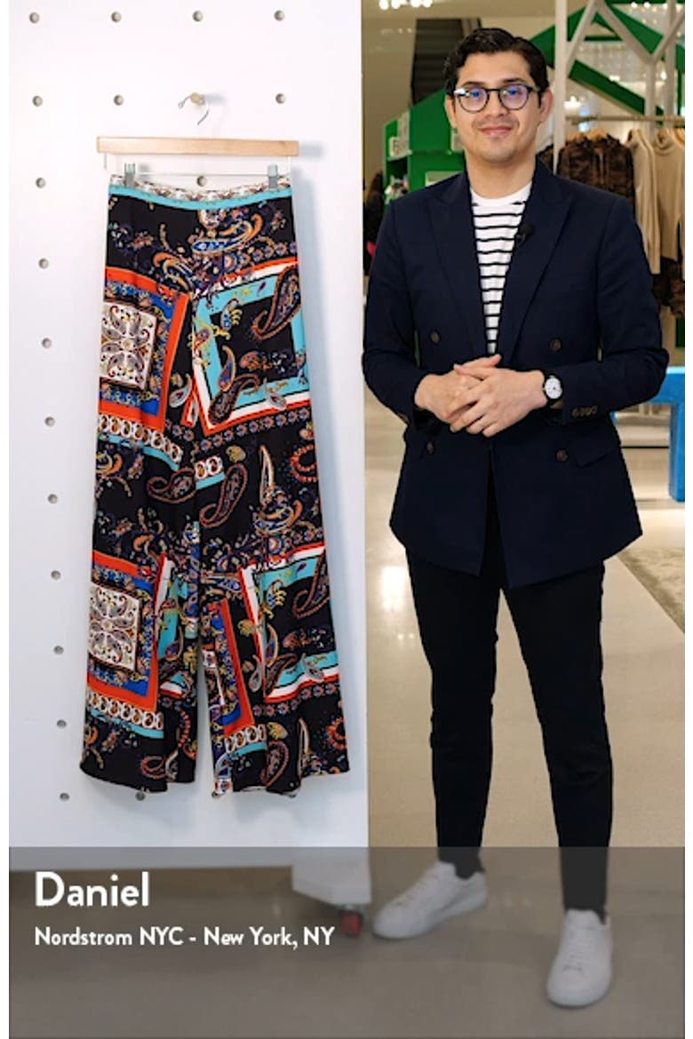 Athena Print Super Flared Wide Leg Pants video