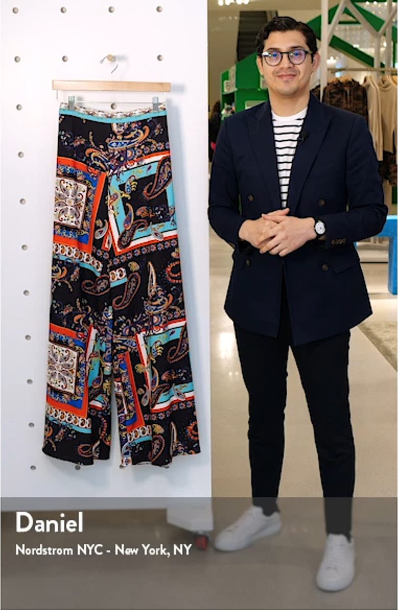 Athena Print Super Flared Wide Leg Pants, sales video thumbnail
