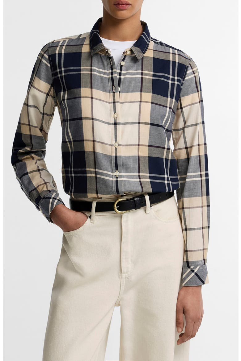 Bredon Check Button-Up Shirt, Main, color, LIGHT BIRCHWOOD TARTAN