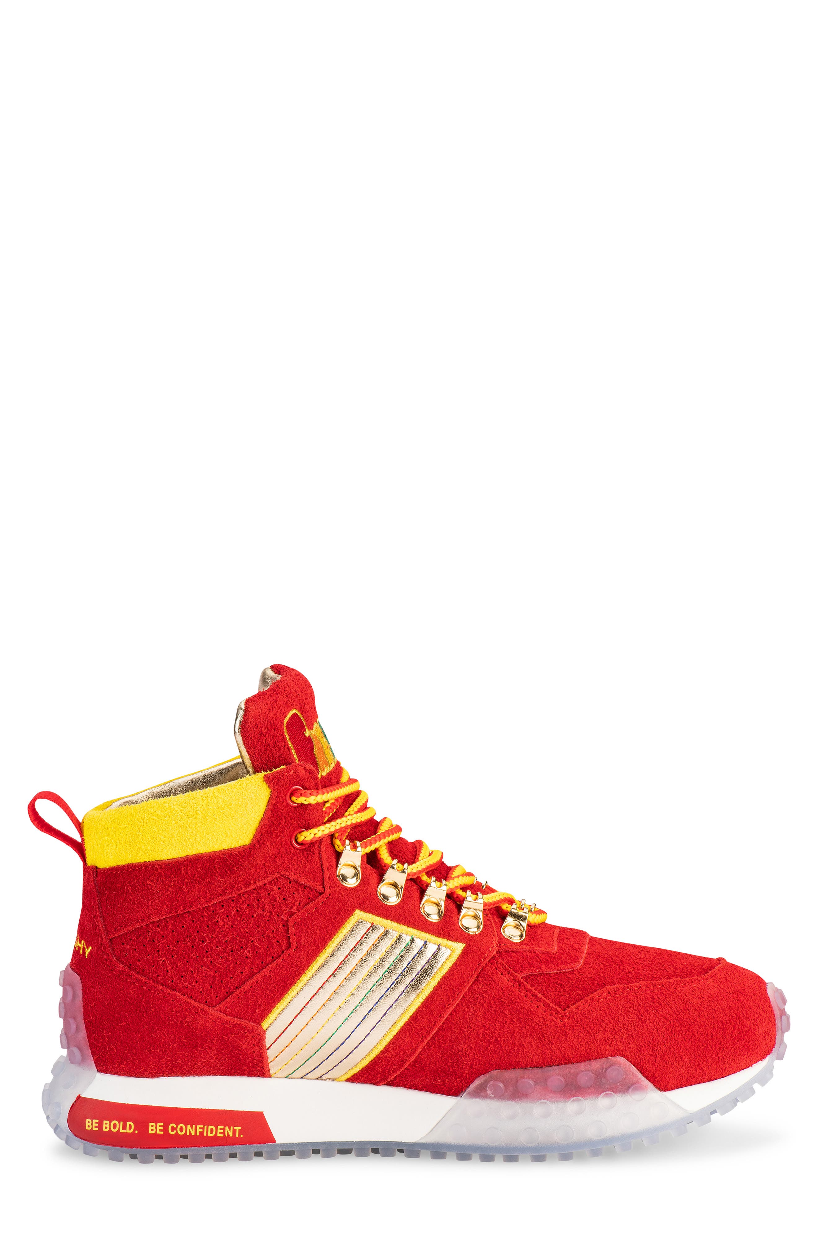 Dope Dawg Leather High Top Sneaker, Alternate, color, VAMPIRE RED