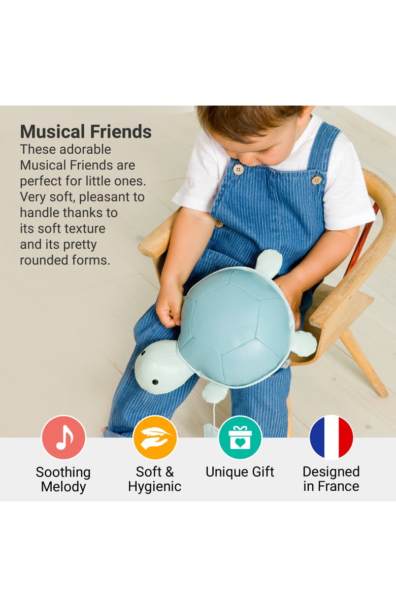 Little Big Friends Musical Animals - Turtle, Plush Baby Music Box, Nursery Toy & Décor, Alternate, color, Blue