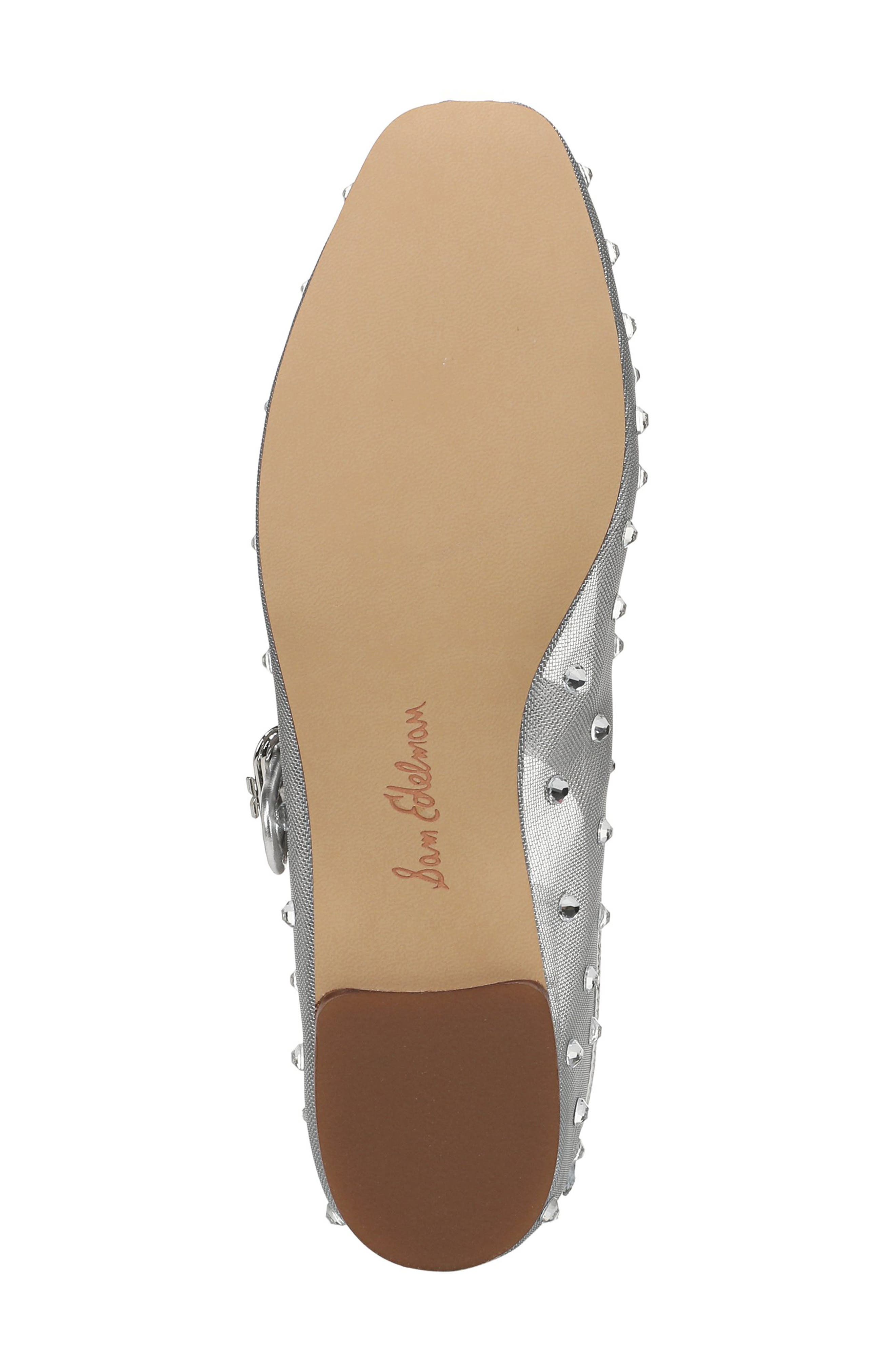 Sam Edelman Michaelashne Mary Jane Flat, Alternate, color, Soft Silver