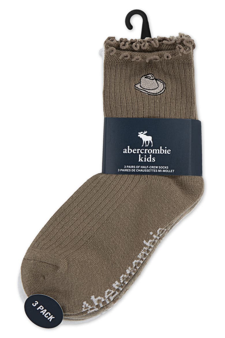 Kids' Icon Assorted 3-Pack Crew Socks, Alternate, color, J8NANF TAU