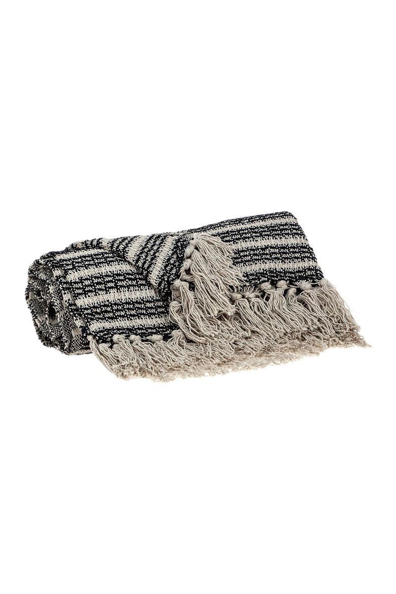 Ada Casual Beige 52" x 67" Woven Handloom Throw, Alternate, color, BEIGE