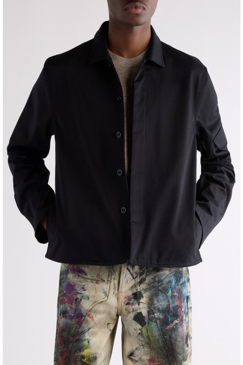 Ochino Heavyweight Cotton Sateen Jacket, Main, color, BLACK