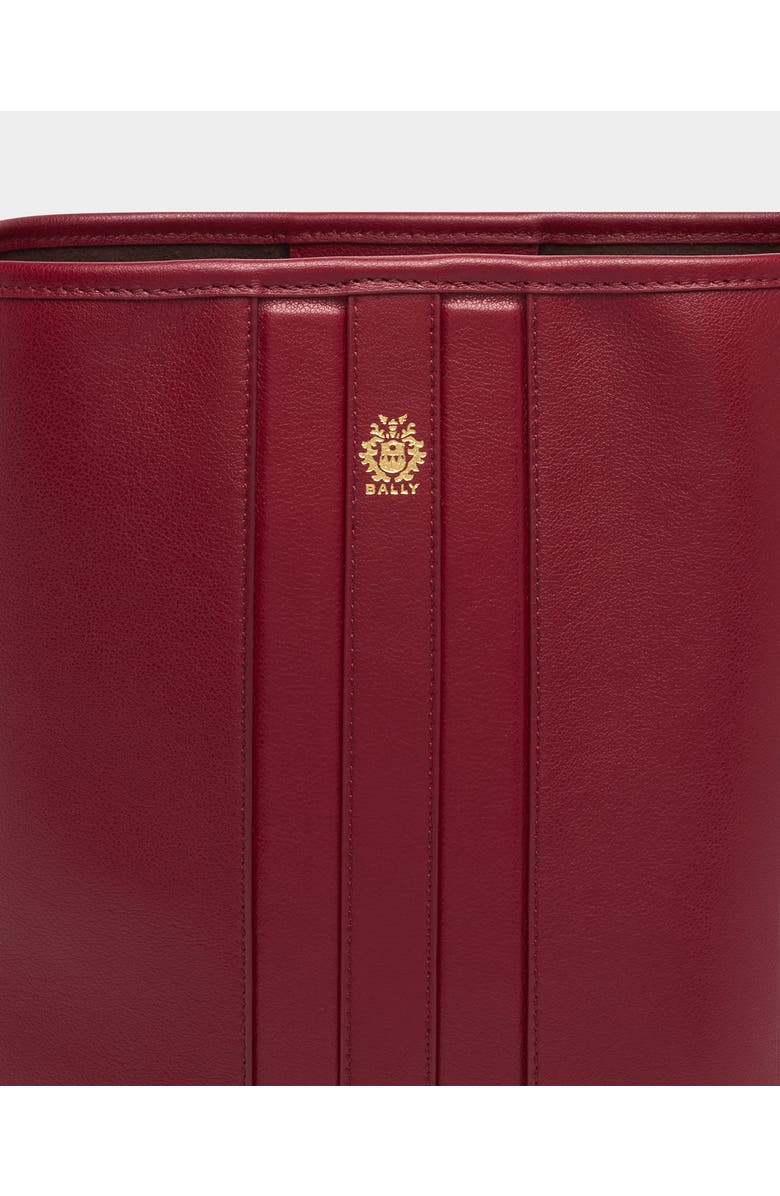 Bally Signature Bucket Bag in Leather, Alternate, color, Red