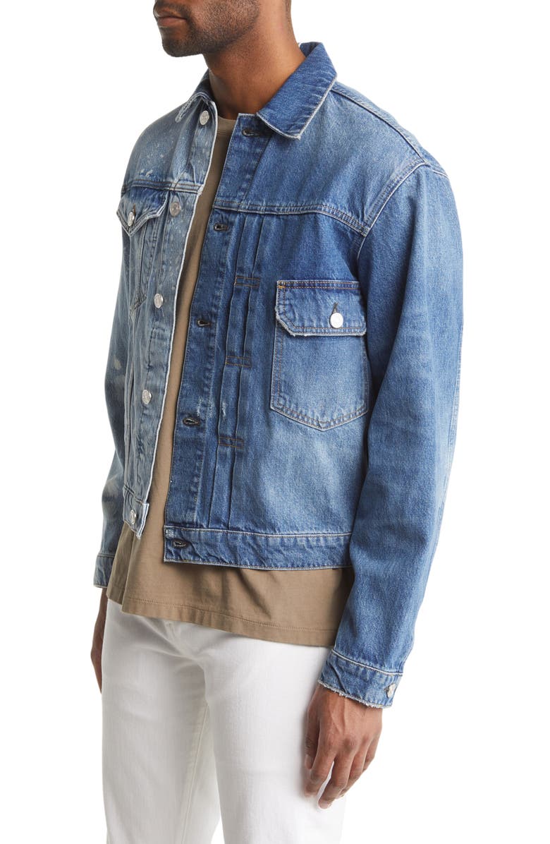 FRAME Half x Half Denim Jacket, Alternate, color, 