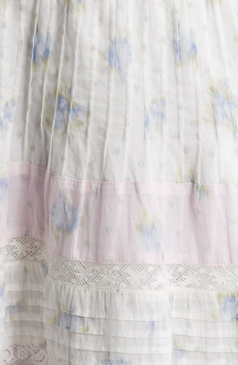 LoveShackFancy Krista Floral Sleeveless Fit & Flare Minidress, Alternate, color, Lilac Vanilla